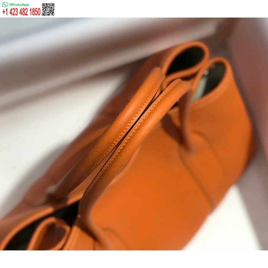 Реплика сумки Hermes Orange Clemence Garden Party 30 см H239039