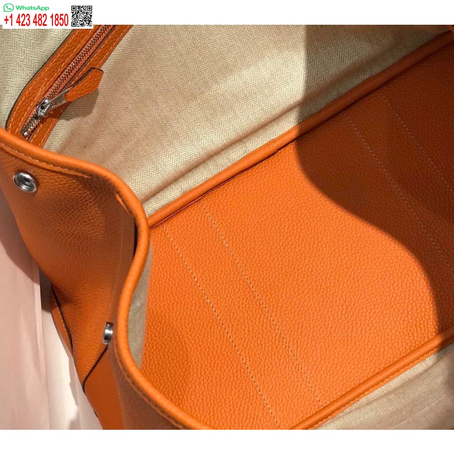 Реплика сумки Hermes Orange Clemence Garden Party 30 см H239039