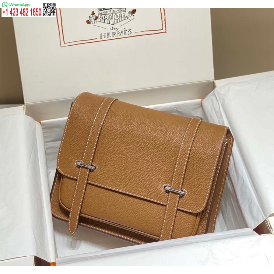 Replika Hermes H074774ck37 Steve Svijetla Kurirska Torba Smeđa