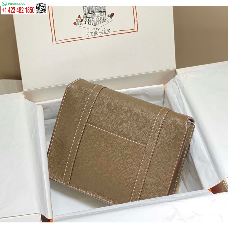 Replika Hermes H074774ck37 Steve Light Kurirske Torbe 34 Cm Slon Siva