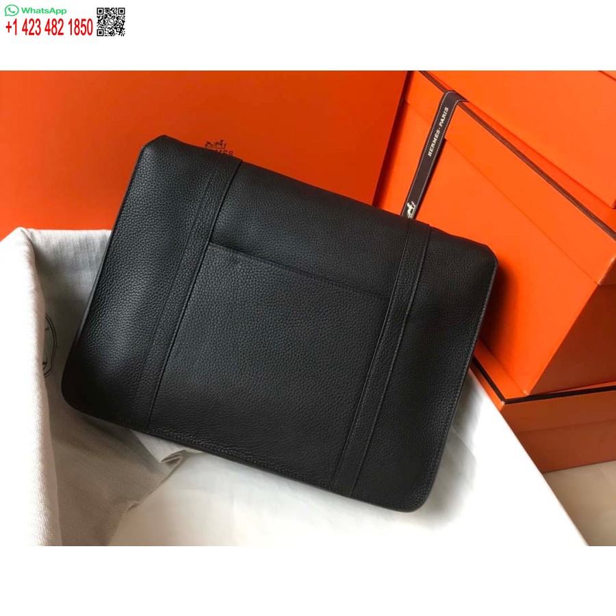 Replika Hermes H074774ck37 Steve Light Messenger Torba 34cm Crna