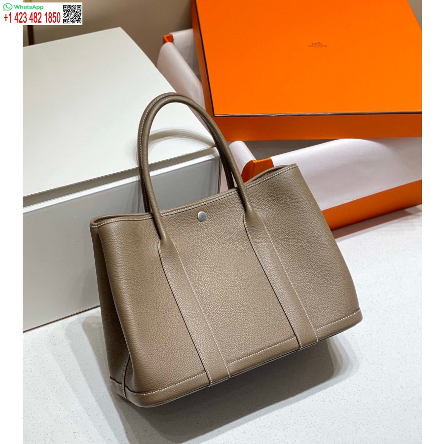 Replica Borsa Hermes Grigia Togo Media Festa In Giardino 36 Cm H239057