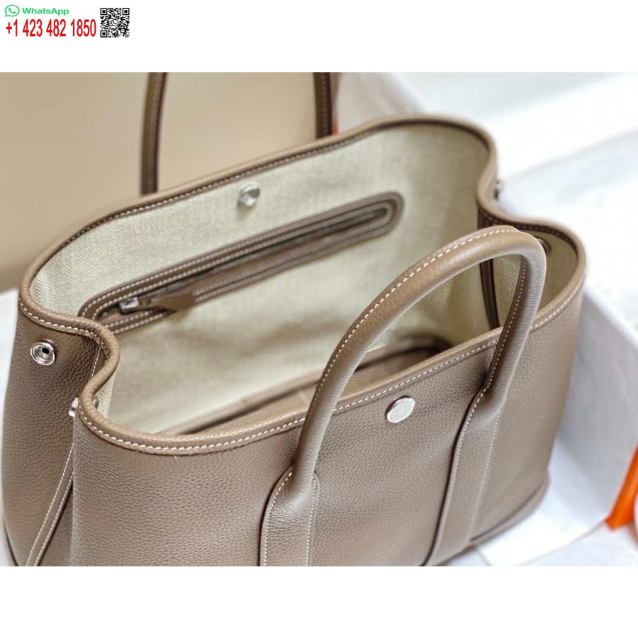 Replika Torbe Hermes Grey Clemence Garden Party 30cm H239044