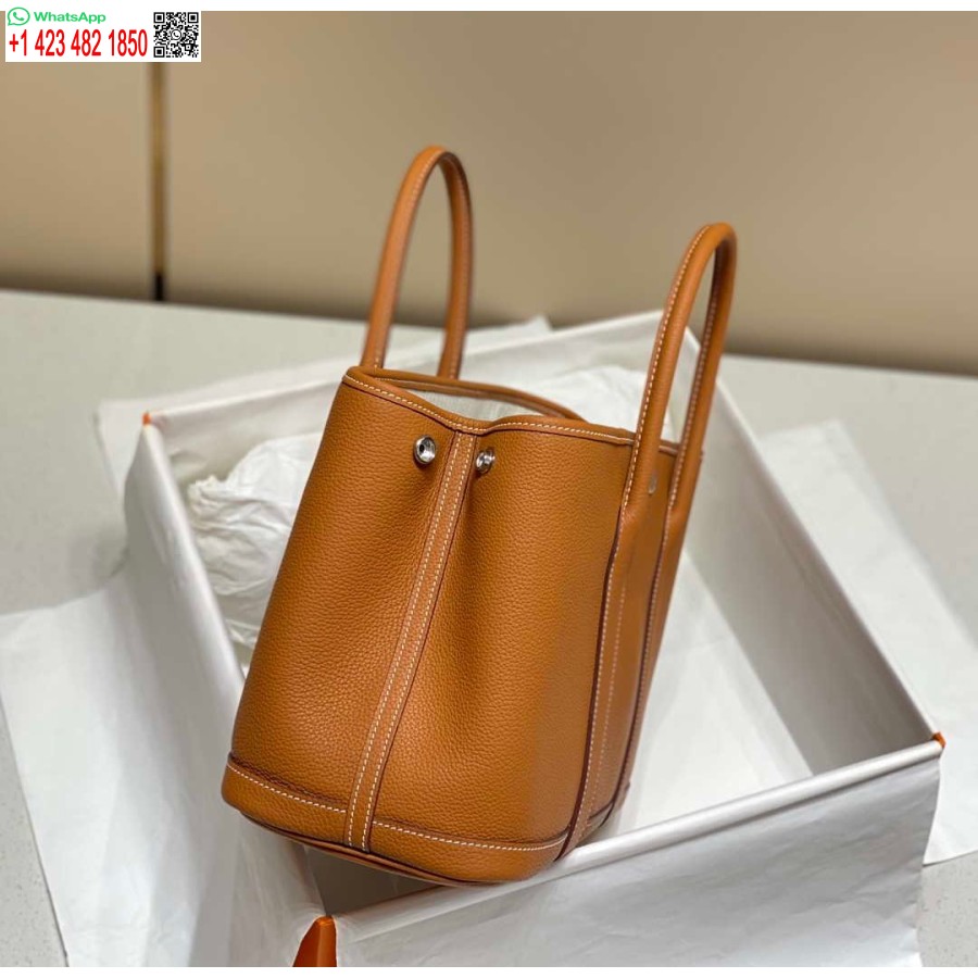 Replika Hermes Brun Clemence Trädgårdsfest 30cm Väska H239043