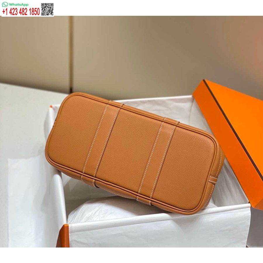Replika Hermes Brun Clemence Trädgårdsfest 30cm Väska H239043