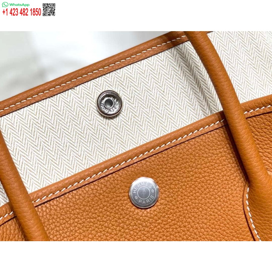 Replika Hermes Brun Clemence Trädgårdsfest 30cm Väska H239043