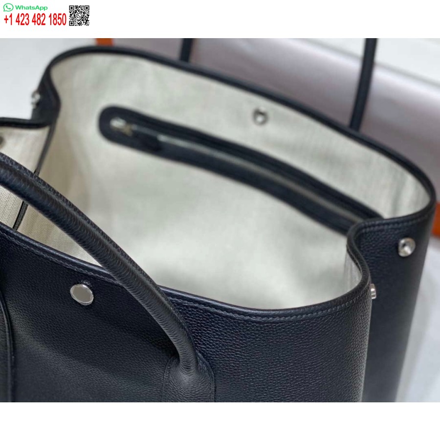 Replika Torby Hermes Black Togo Medium Garden Party 36 Cm H239055