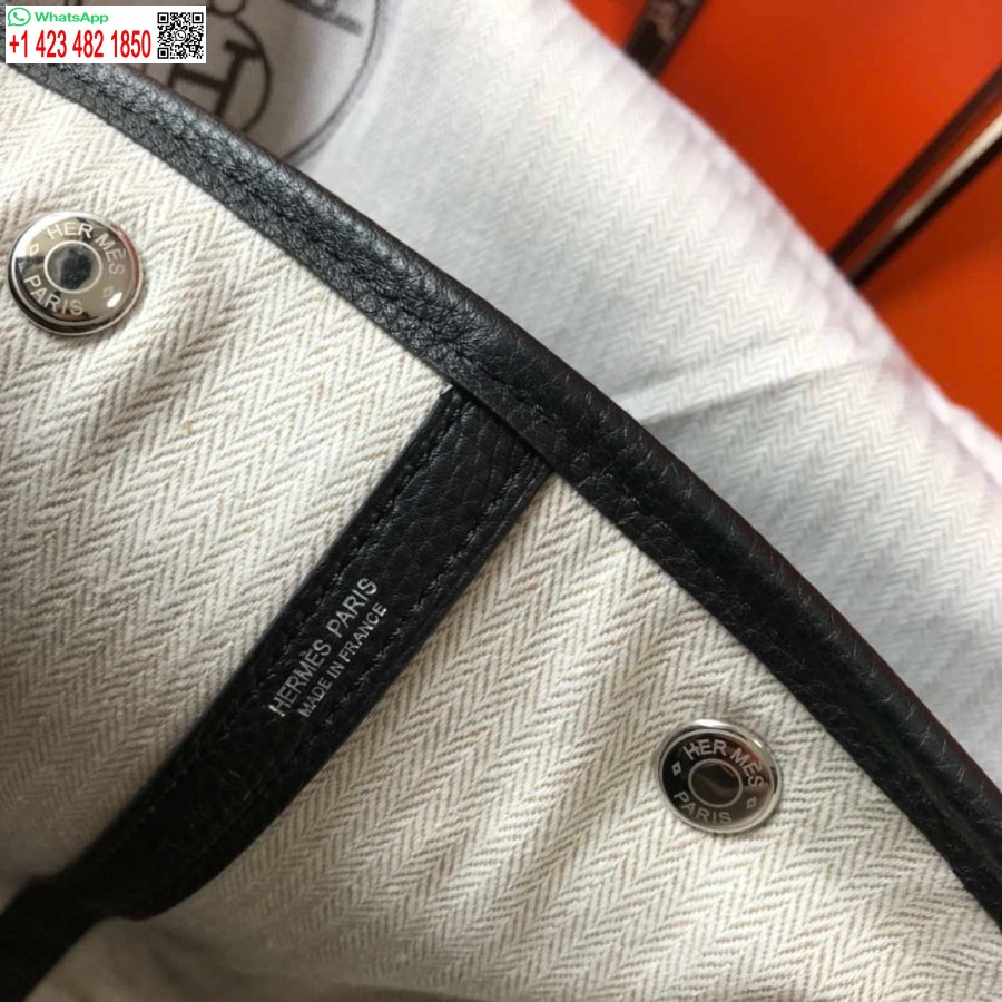 Replika Hermes črna Togo Usnjena Vrtna Zabava 30 Cm Torba Za Strojno šivanje H239053