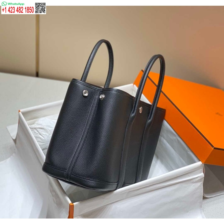 Replica Hermes Black Clemence Dārza Ballīte 30cm Soma H239047