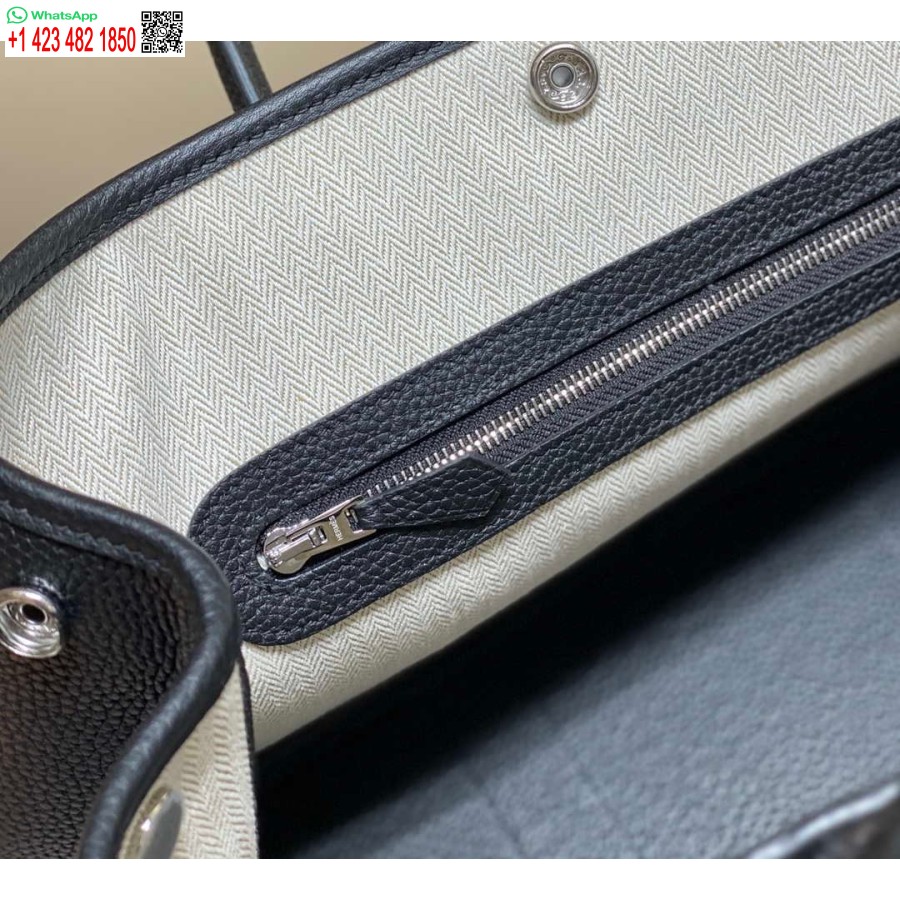 Replica Hermes Black Clemence Dārza Ballīte 30cm Soma H239047