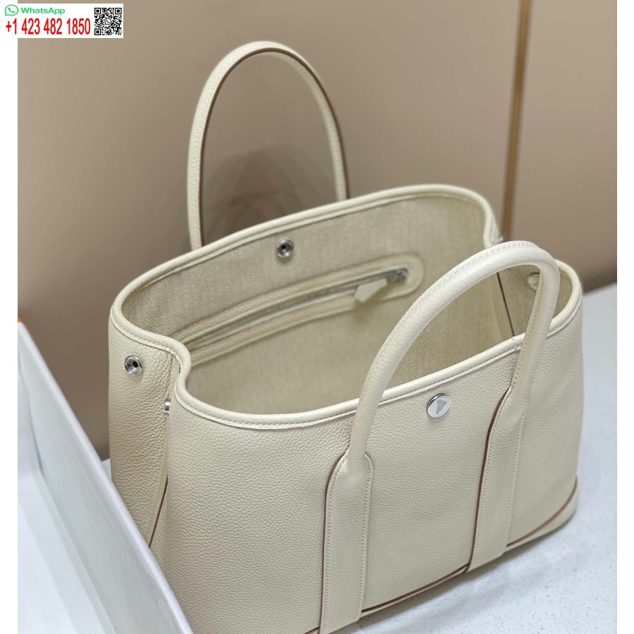 Replika Hermes Béžová Clemence Garden Party 30cm Taška V239042