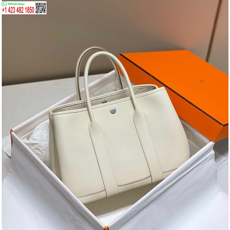 Replica Borsa Hermes Beige Clemence Garden Party 30 Cm H239042