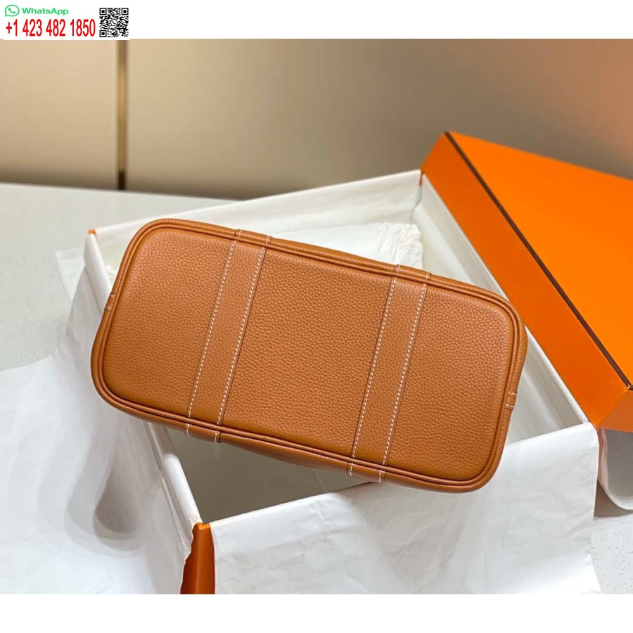 Réplique Hermes Toile Beige Et Cuir Marron Garden Party 30cm Sac H239052