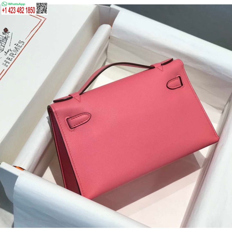 Replica Hermes Mini Kelly Pochette Kiire Nahast Sidurikott Hõbedane H230253