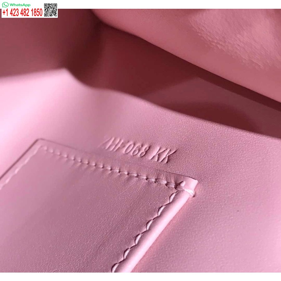 Replica Hermes Mini Kelly Pochette Swift Pochette In Pelle Argento H230252