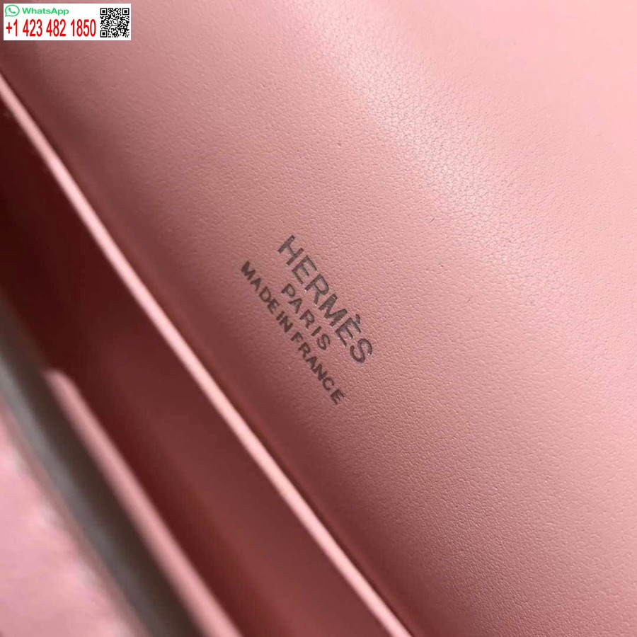 Replica Hermes Mini Kelly Pochette Swift Pochette In Pelle Argento H230252