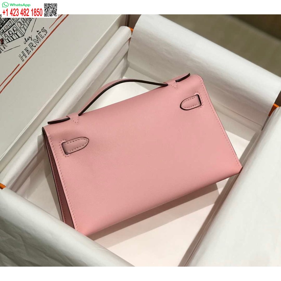 Replica Hermes Mini Kelly Pochette Kiire Nahast Sidurikott Hõbedane H230252