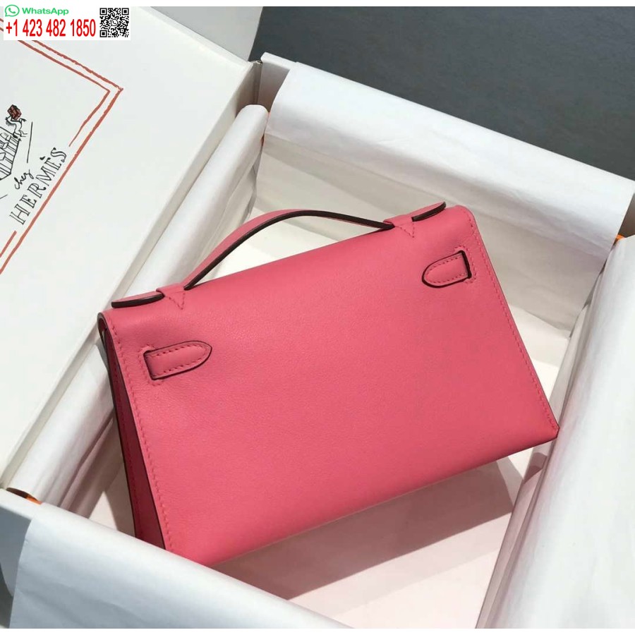 Replika Hermes Mini Kelly Pochette Swift Bőr Kuplungtáska Arany H230250