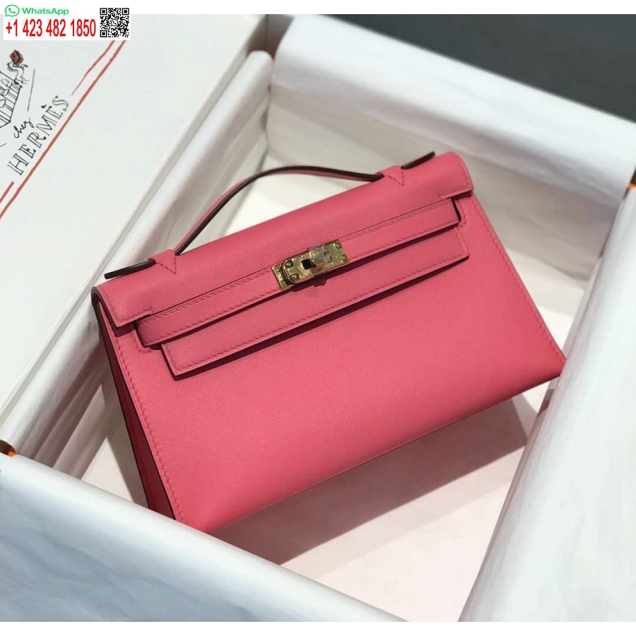 Replica Hermes Mini Kelly Pochette Kiire Nahast Sidurikott Kuld H230250