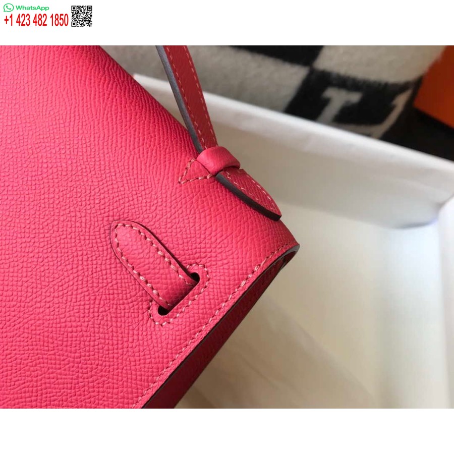 Replik Hermes Mini Kelly Pochette H230225 Epsom Leder Lippenstift Pulver