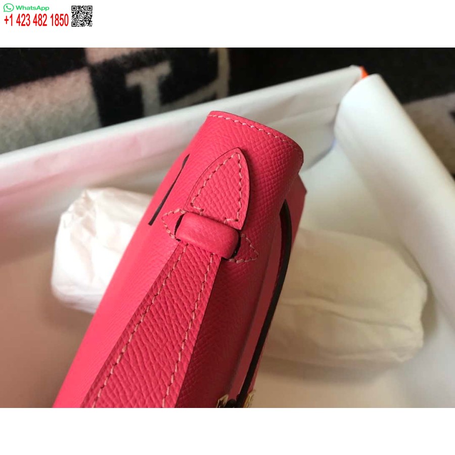 Replik Hermes Mini Kelly Pochette H230225 Epsom Leder Lippenstift Pulver