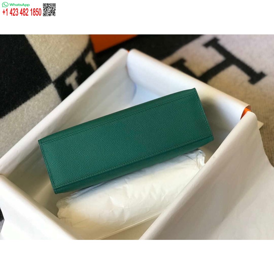 Replik Hermes Mini Kelly Pochette Epsom Leder H230242 Grün