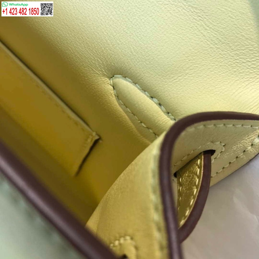 Replica Hermes Kelly Pochette Swift Pochette In Pelle Argento H230260