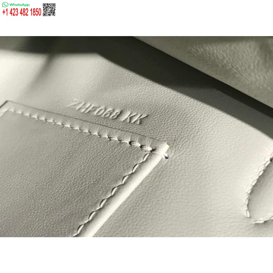 Réplique Hermes Kelly Pochette Swift Sac D'embrayage En Cuir Argent H230259