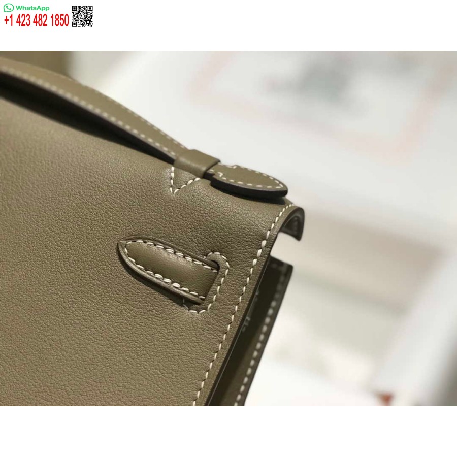 Replica Hermes Kelly Pochette Swift Pochette In Pelle Oro H230274