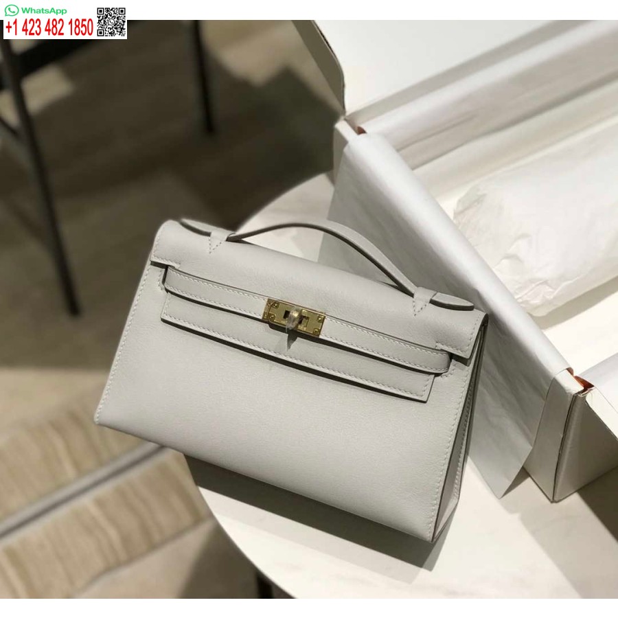 Replica Hermes Kelly Pochette Swift Pochette In Pelle Oro H230271