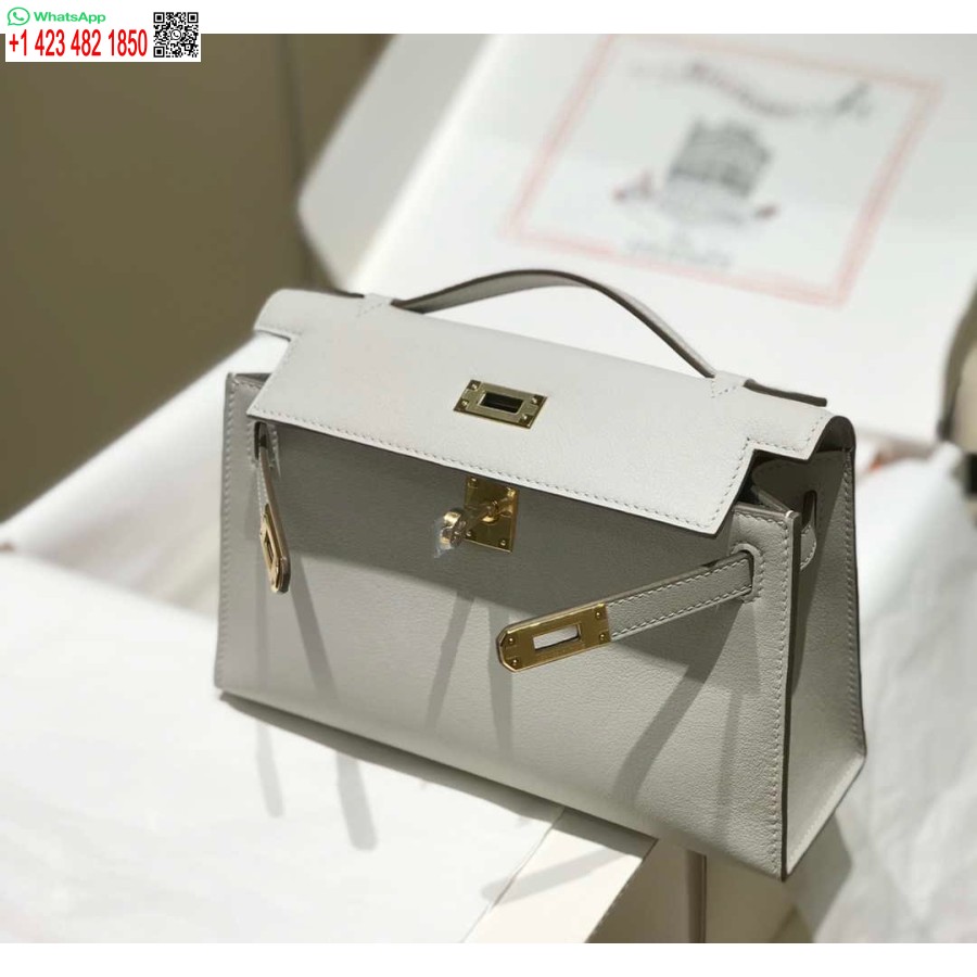 Replica Hermes Kelly Pochette Swift Pochette In Pelle Oro H230271