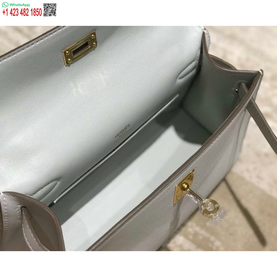 Replica Hermes Kelly Pochette Swift Pochette In Pelle Oro H230271