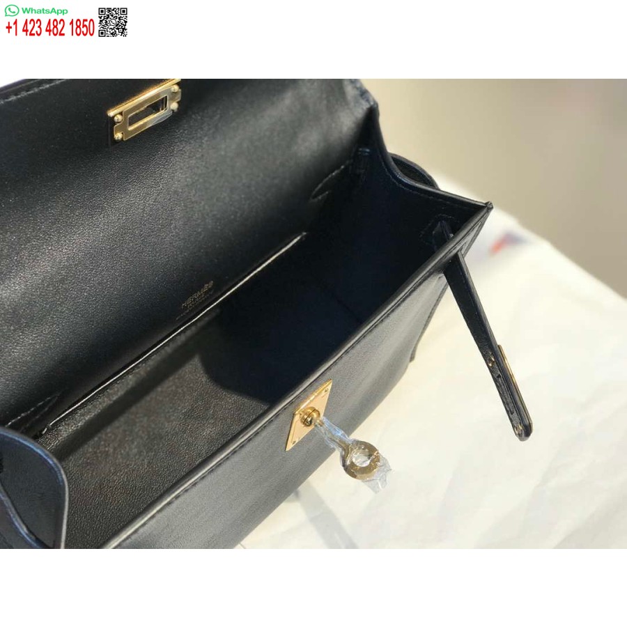 Réplique Hermes Kelly Pochette Swift Sac D'embrayage En Cuir Or H230270
