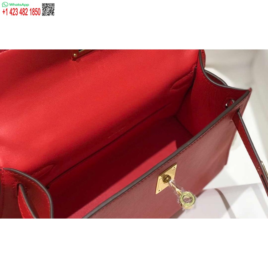 Réplique Hermes Kelly Pochette Swift Sac D'embrayage En Cuir Or H230268