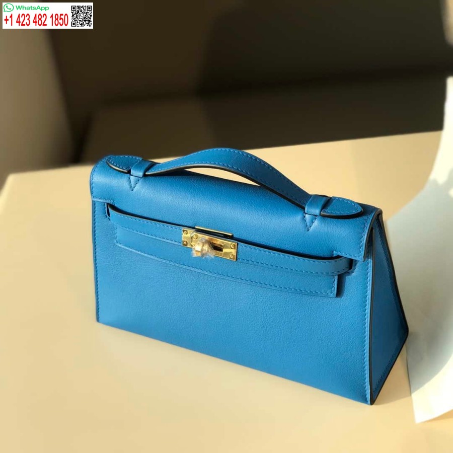 レプリカエルメスケリーポシェットスウィフトレザークラッチバッグゴールドh230267