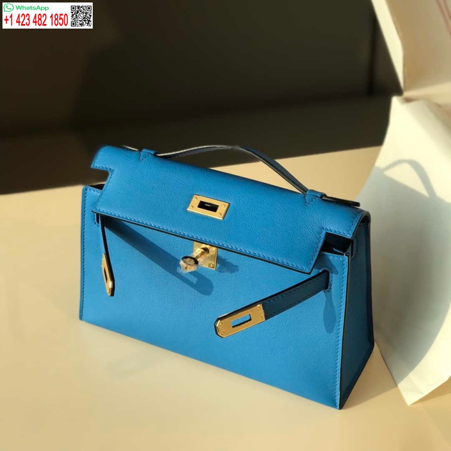 レプリカエルメスケリーポシェットスウィフトレザークラッチバッグゴールドh230267