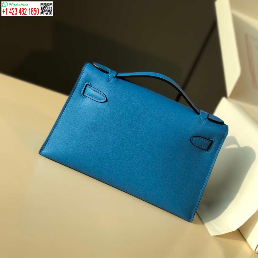 Replika Hermes Kelly Pochette Swift Læder Clutch Taske Guld H230267
