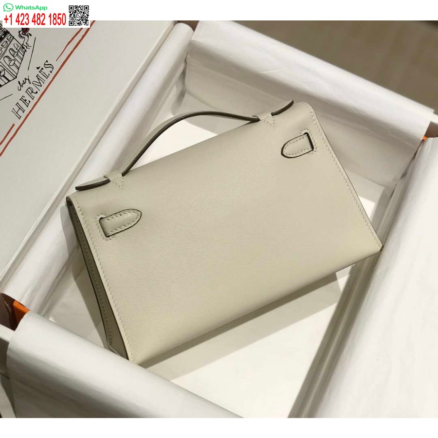 Replika Hermes Kelly Pochette Swift Læder Clutch Taske Guld H230266