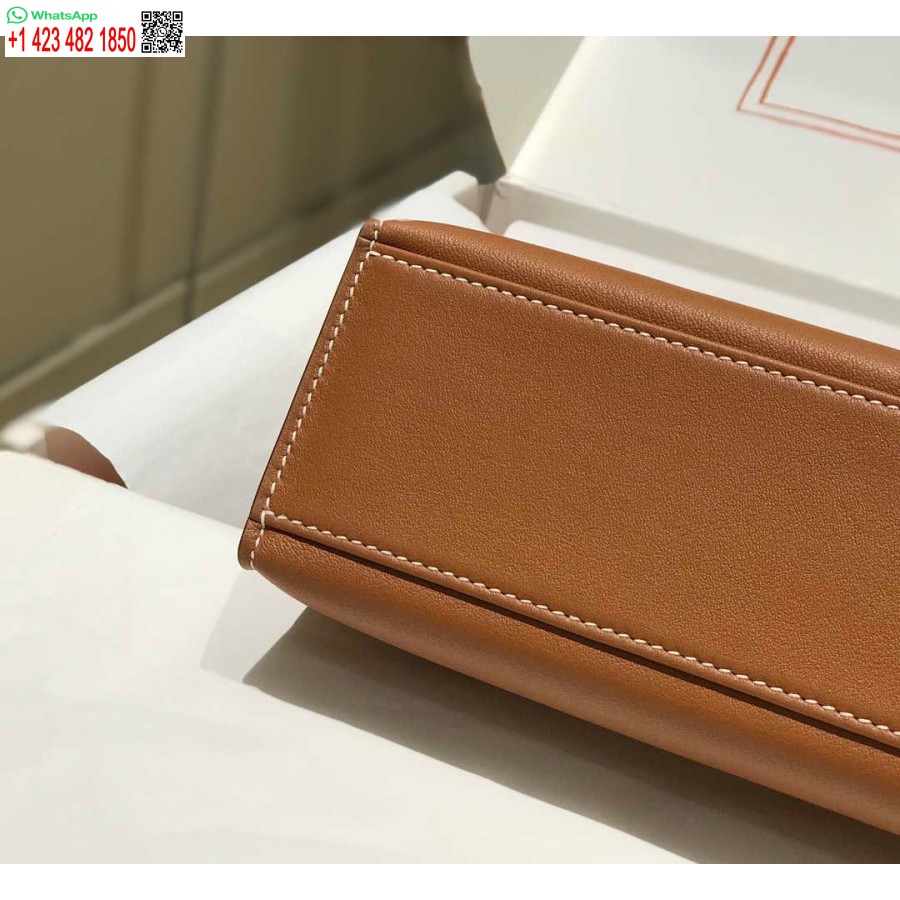 Replica Hermes Kelly Pochette Swift Pochette In Pelle Oro H230265