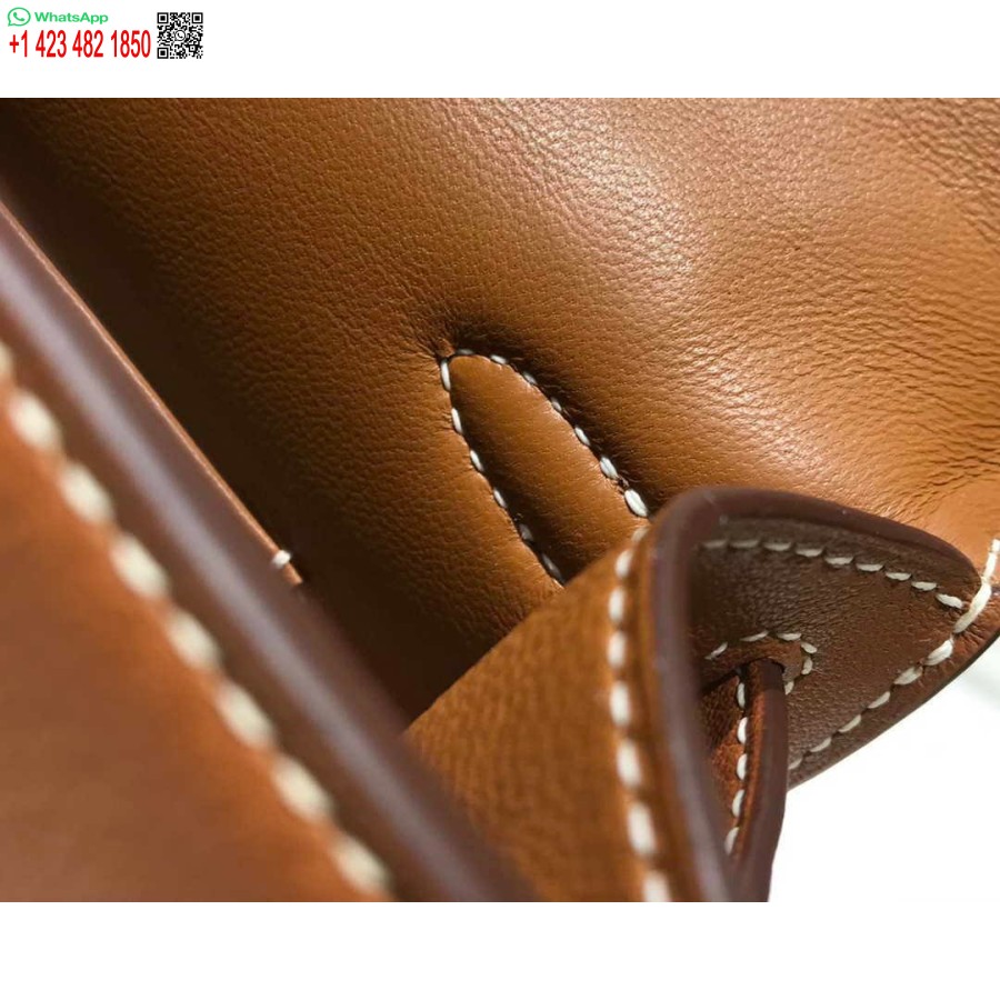 Replica Hermes Kelly Pochette Swift Pochette In Pelle Oro H230265