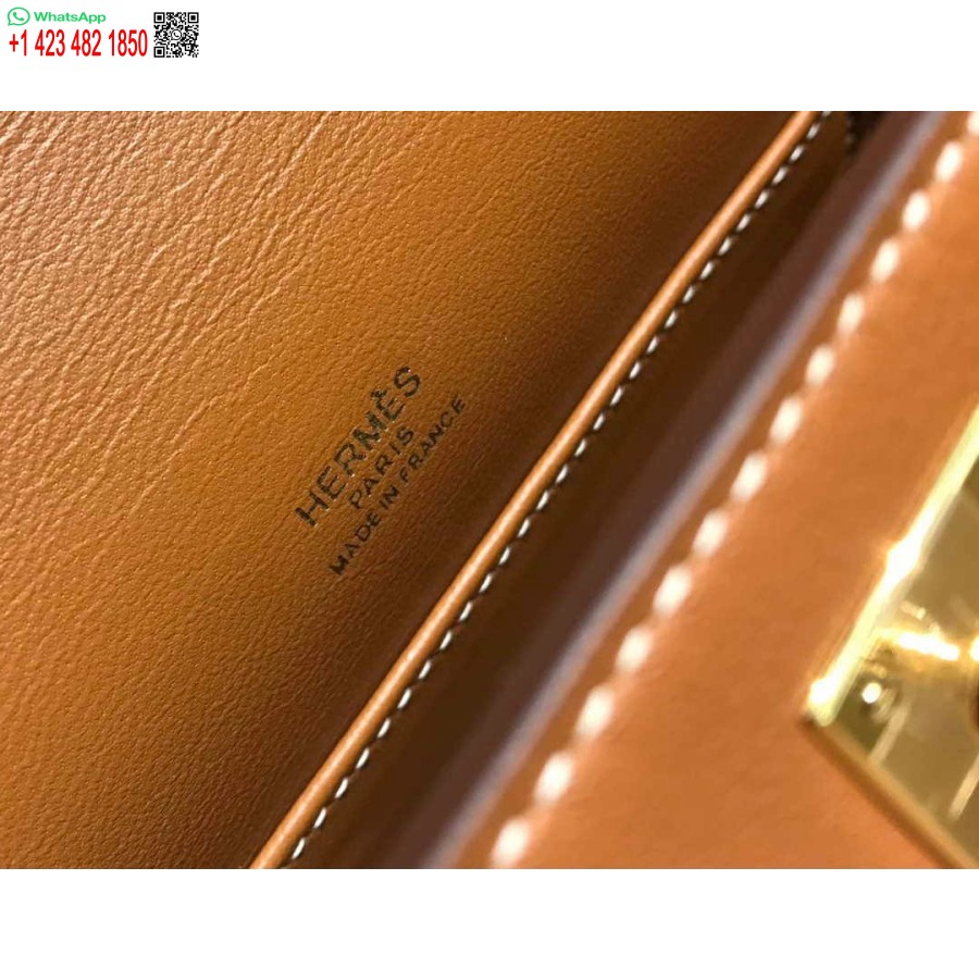 Replica Hermes Kelly Pochette Swift Pochette In Pelle Oro H230265