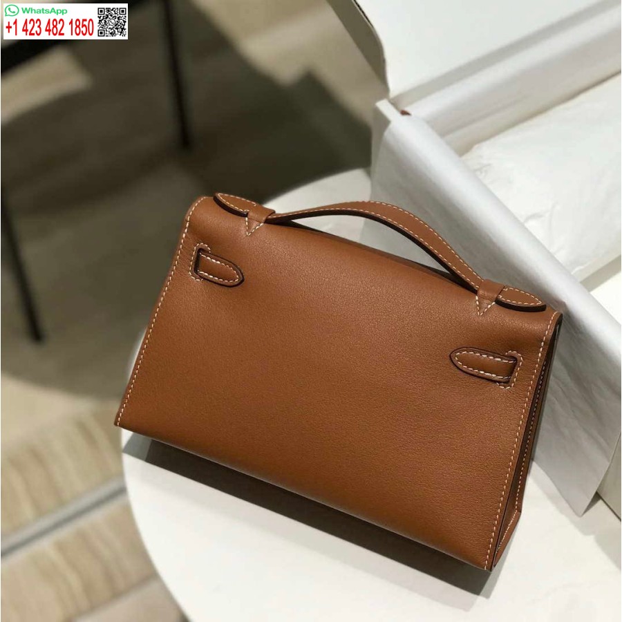 Replica Hermes Kelly Pochette Kiire Nahast Sidurikott Kuld H230265