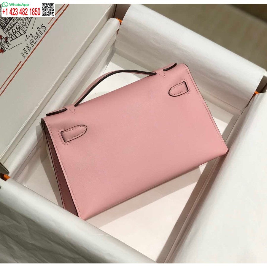 Replik Hermes Kelly Pochette Swift Leder-Clutch-Tasche Gold H230251