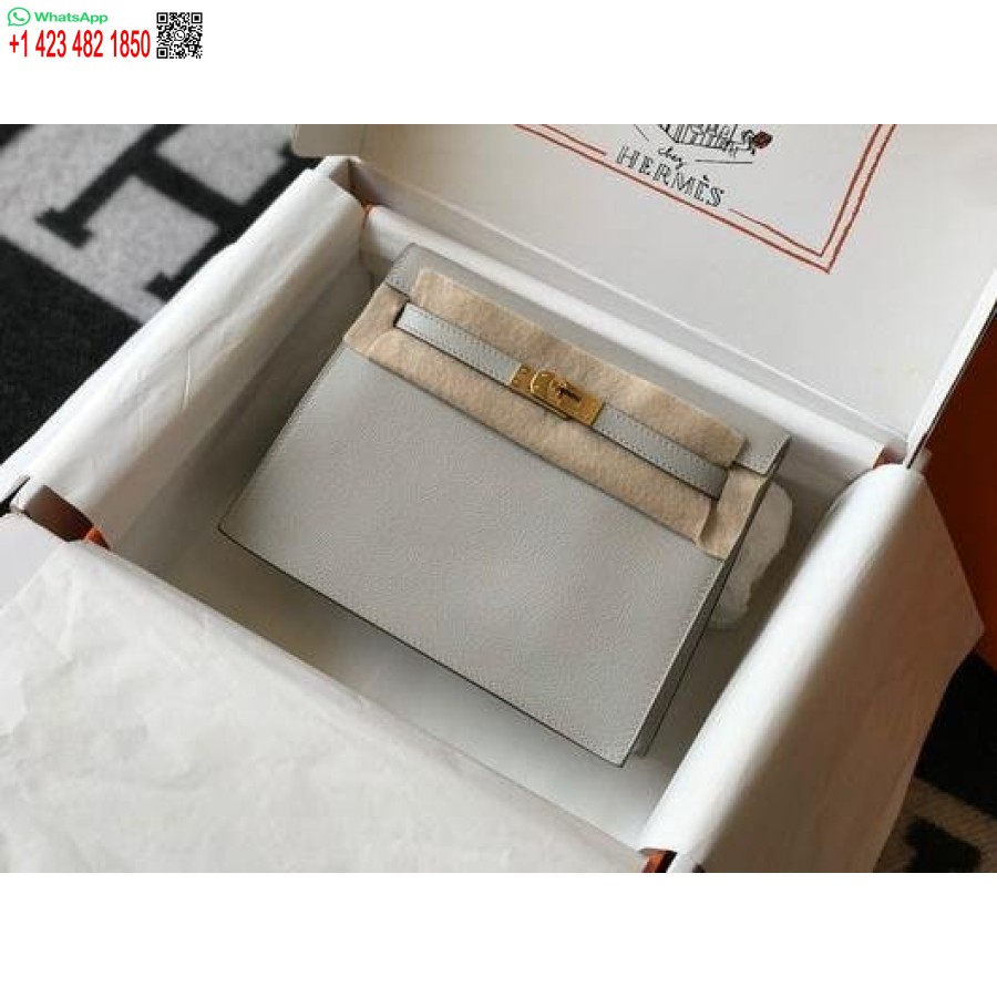 Replika Hermes Kelly Danse 22cm Kožená Taška 20360 šedá