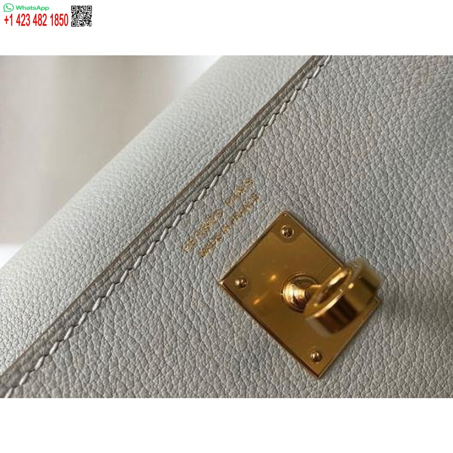 Replika Hermes Kelly Danse 22cm Kožená Taška 20360 šedá