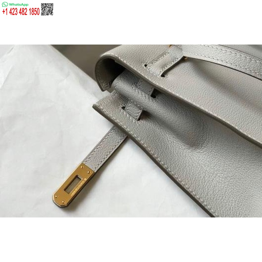 Replika Hermes Kelly Danse 22cm Kožená Taška 20360 šedá