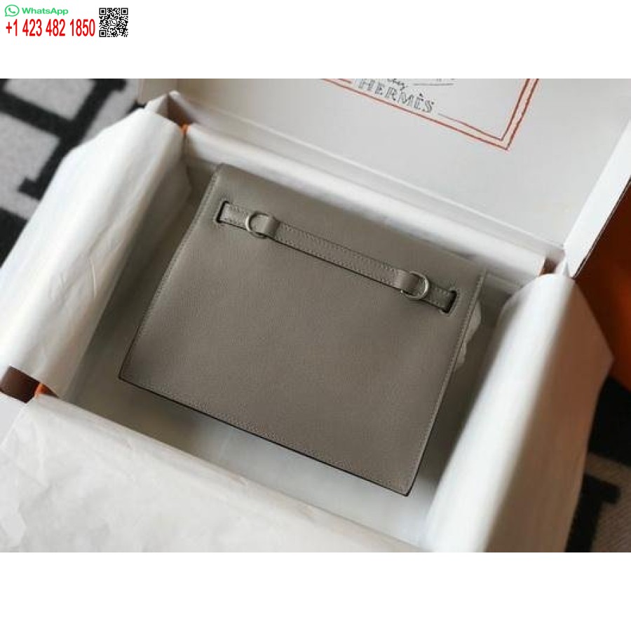 Replika Hermes Kelly Danse 22cm Kožená Taška 20356 šedá