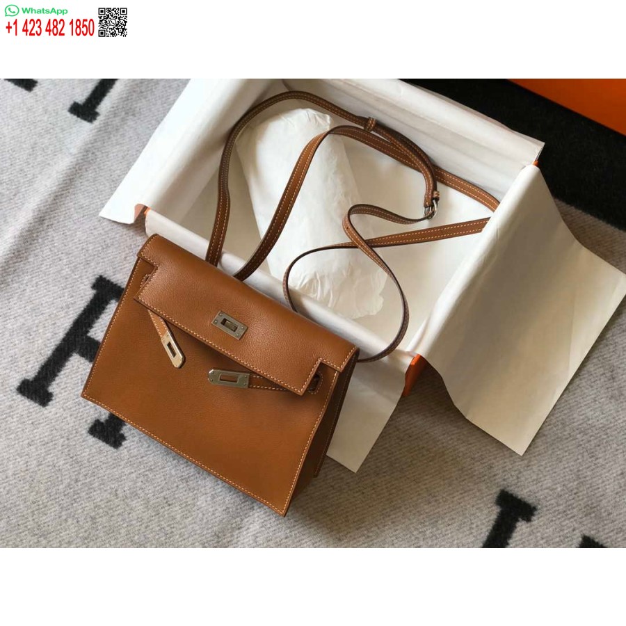 Réplique Hermes Kelly Danse Sac En Cuir 22cm 20353 Tan
