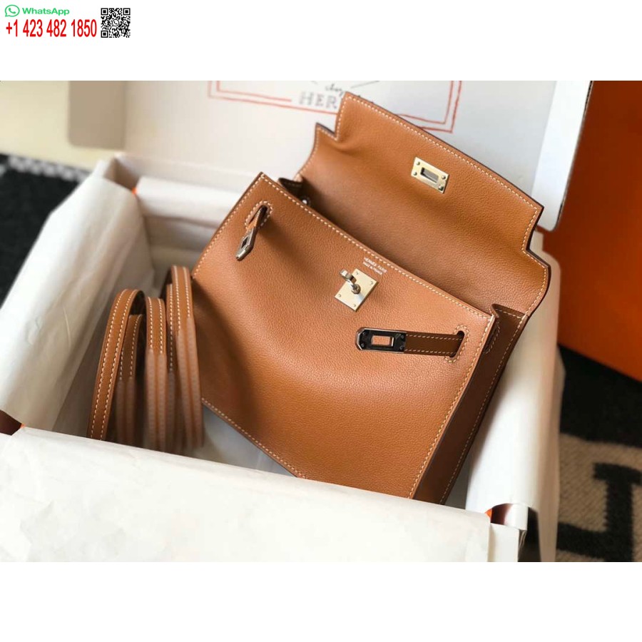 Réplique Hermes Kelly Danse Sac En Cuir 22cm 20353 Tan