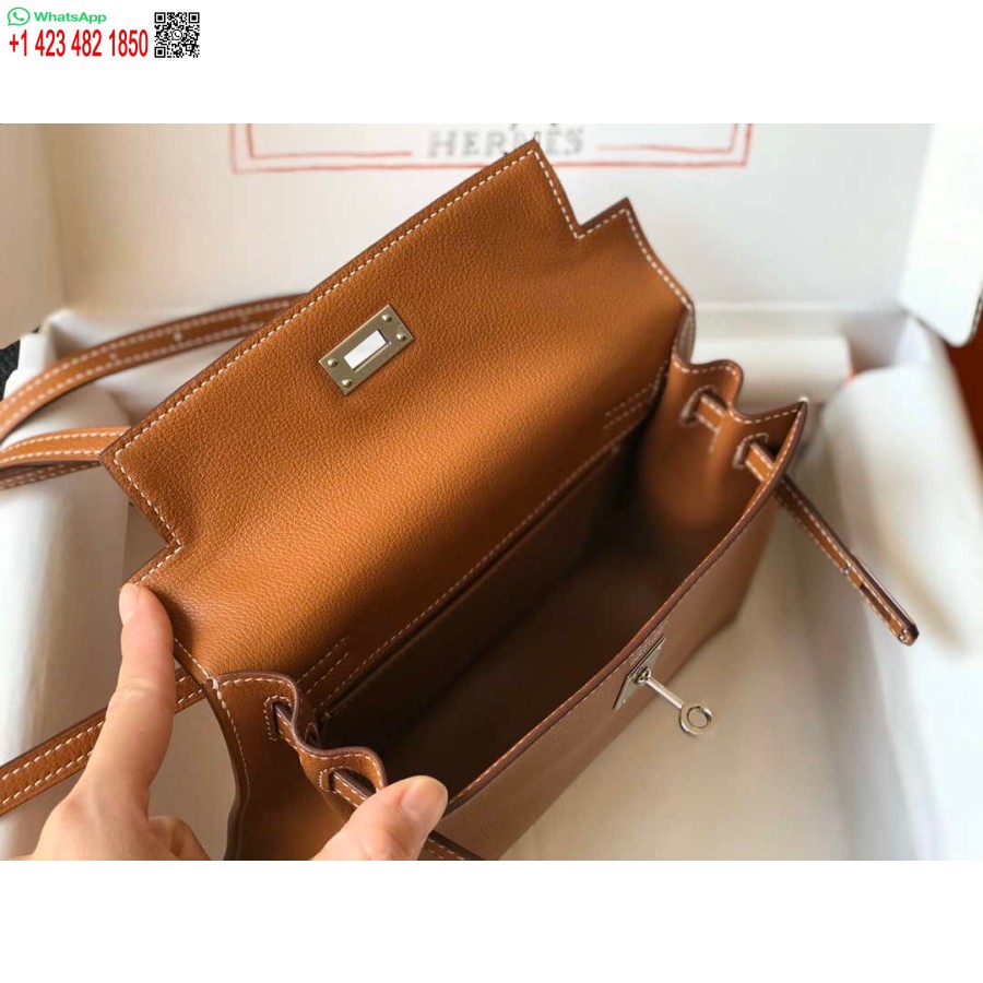 Réplique Hermes Kelly Danse Sac En Cuir 22cm 20353 Tan